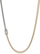 John Hardy Love Knot Necklace, Gold, Sterling Silver, 3.6mm