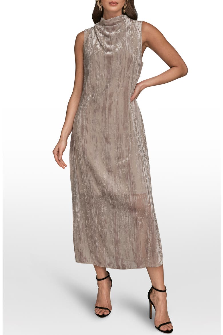 Burnout Sleeveless A-Line Maxi Dress, Main, color, VAPOR