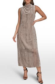 Donna Karan New York Burnout Sleeveless A-Line Maxi Dress