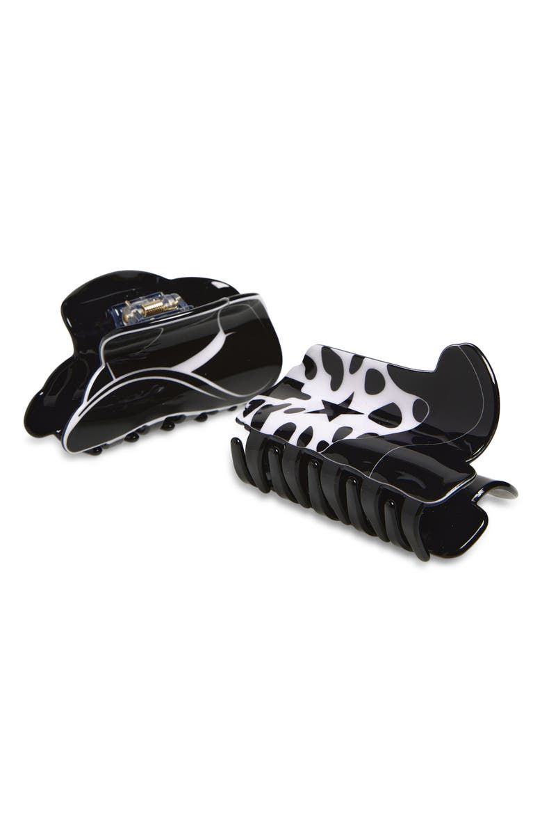 Capelli New York Assorted 2-Pack Western Claw Clips, Main, color, Black Combo