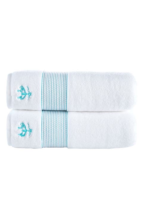 2-Piece Robe Stripe Towel Set