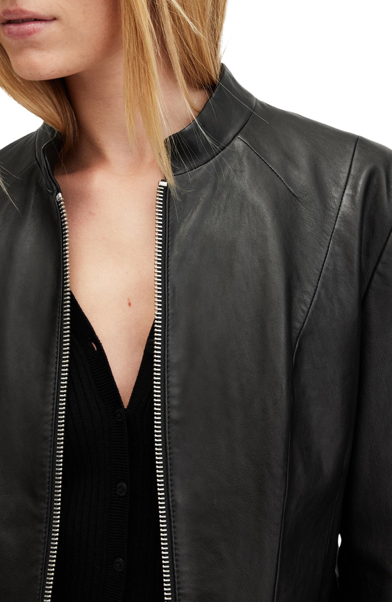 Женские AllSaints Sadler Leather Jacket — фото 8