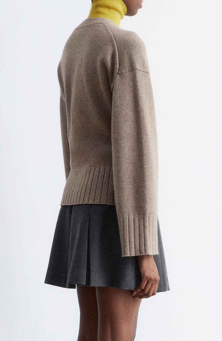 & Other Stories Cotton & Wool Cardigan, Alternate, color, Mole Dark