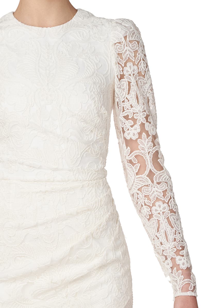 ML Monique Lhuillier Long Sleeve Lace Dress, Alternate, color, 