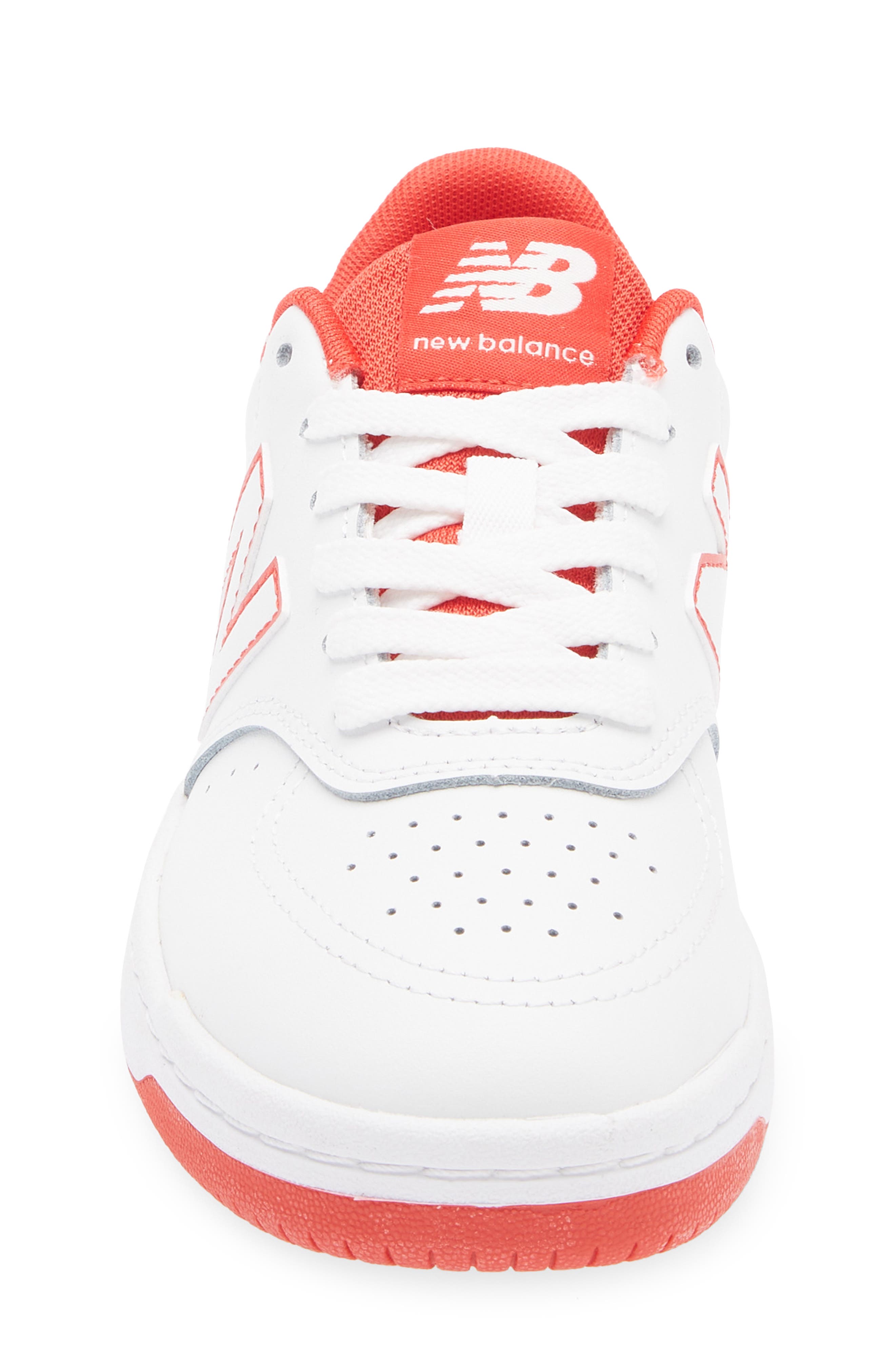 New Balance Kids' BB80 Sneaker, Alternate, color, White/ True Red