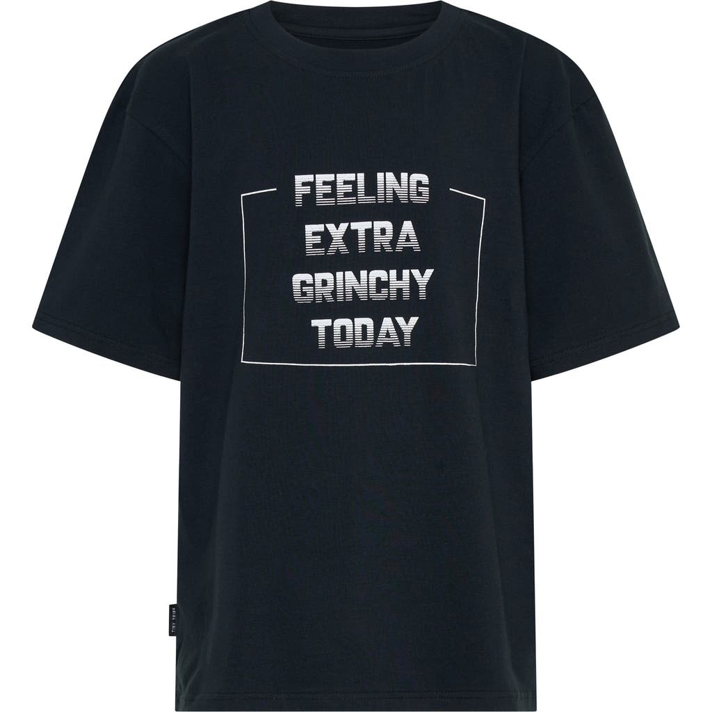 Tiny Tribe Kids' Extra Grinchy Graphic T-shirt In Black
