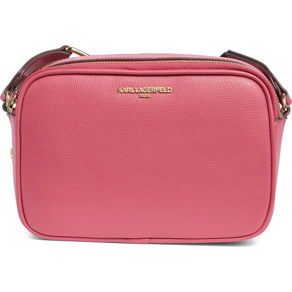 Shop Karl Lagerfeld Paris Maybelle Camera Crossbody Bag In Rose