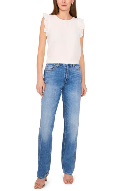 Halogen ® Textured Ruffle Button Top In New Ivory