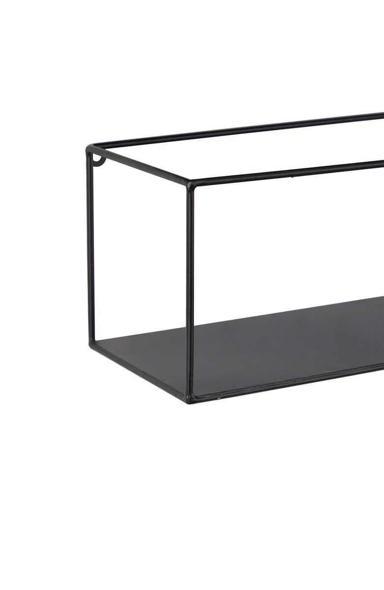 COSMO BY COSMOPOLITAN Black Metal Modern Wall Shelf - Set of 2, Alternate, color, Black