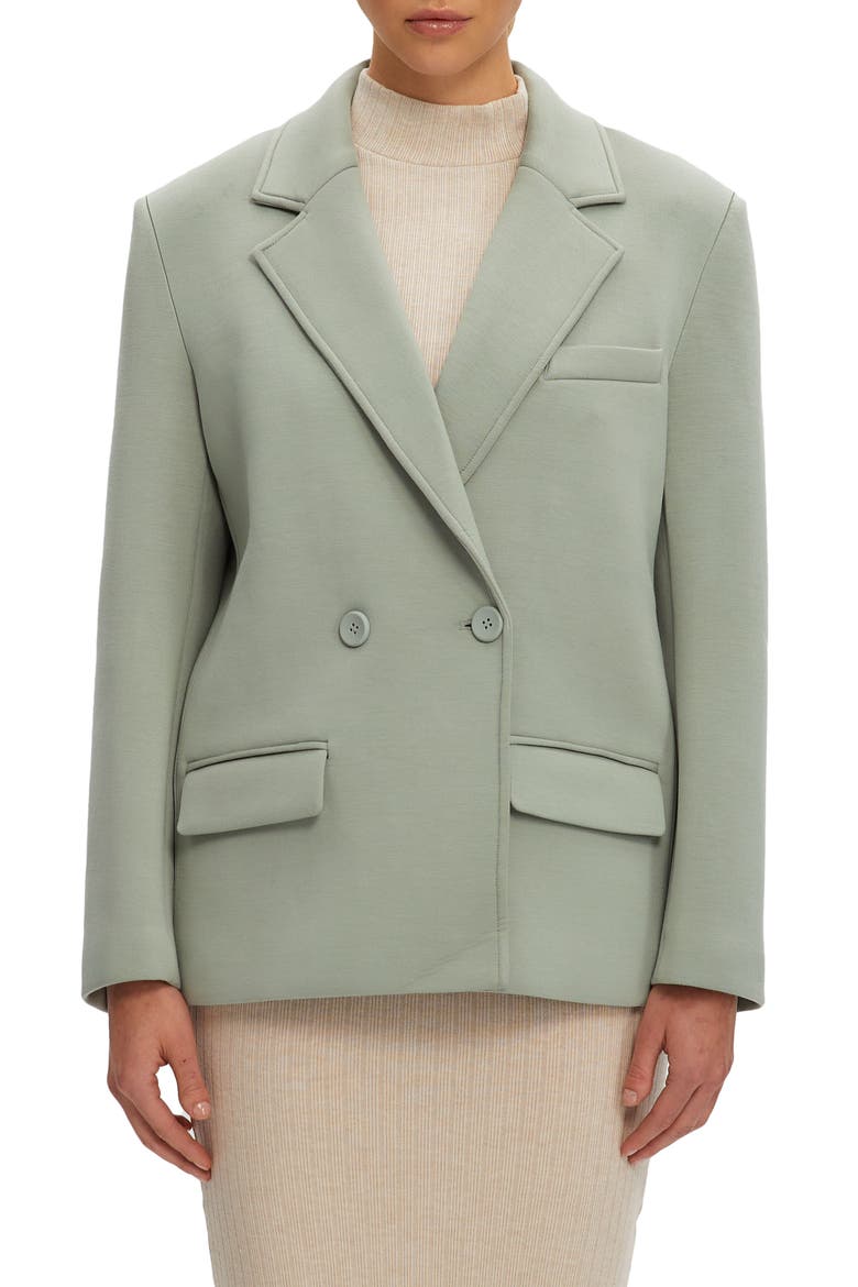 Braunwyn Notch Collar Blazer, Main, color, JADE