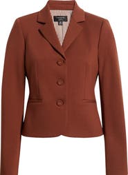 Tahari ASL Three-Button Ponte Blazer