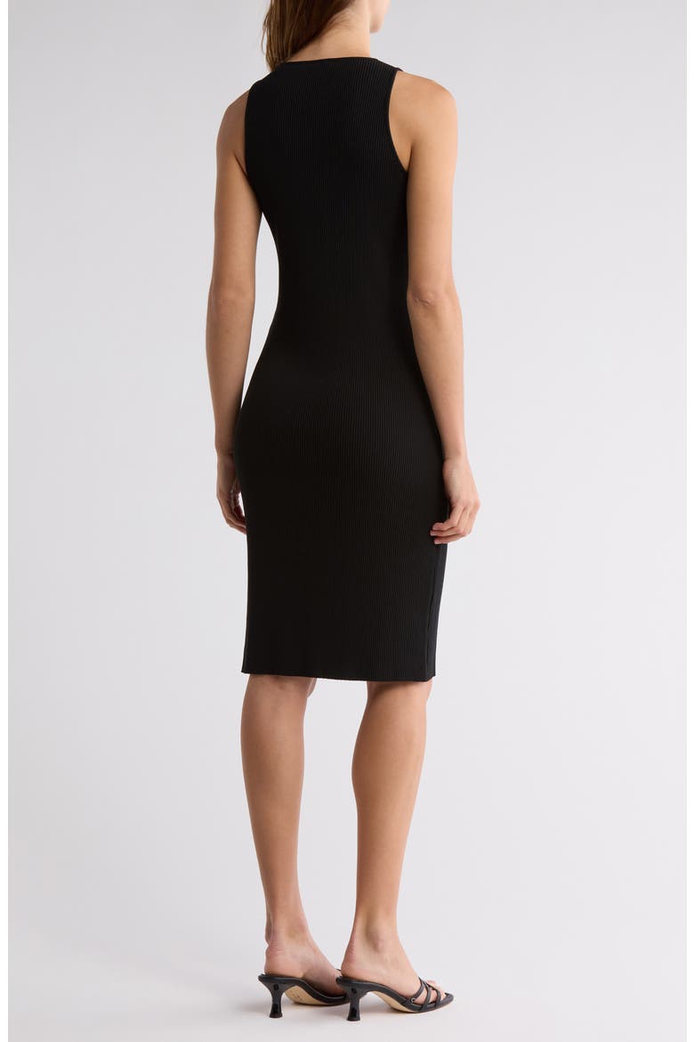Ribbed Cotton Tank Dress, Alternate, color, BLACK
