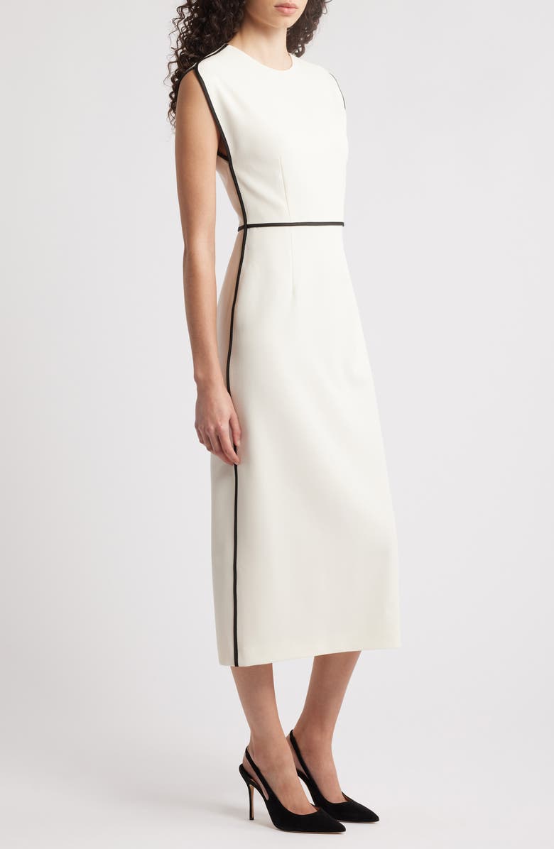 BOSS Detira Wool Blend Sheath Midi Dress, Alternate, color, 