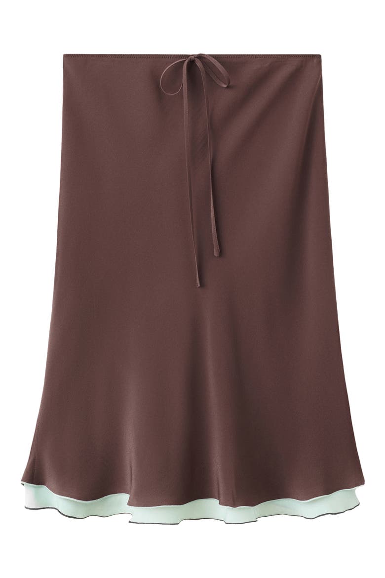Fluid Midi Skirt, Main, color, BROWN
