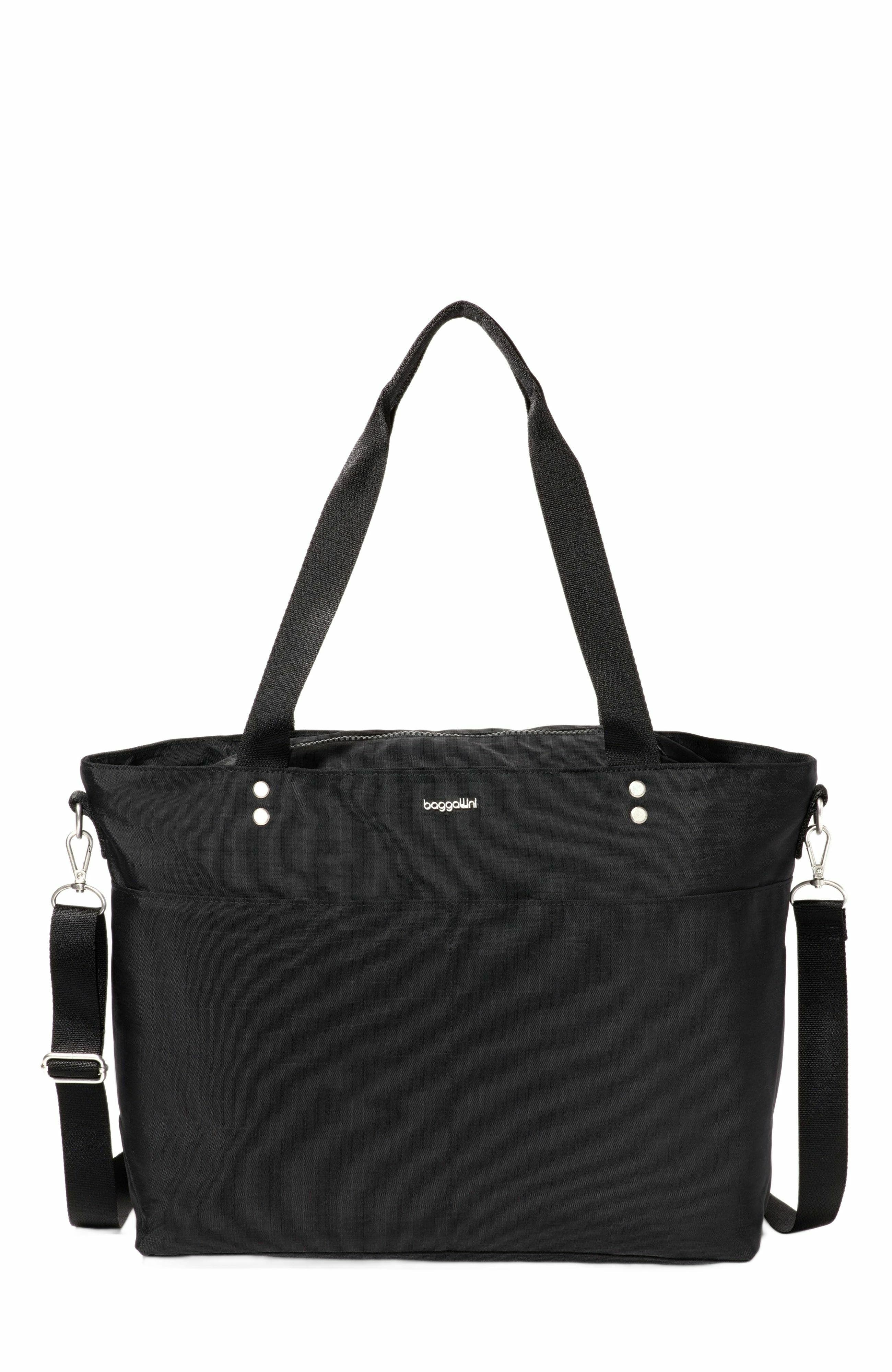 BAGGALLINI Carryall Laptop Tote Bag, Main, color, Black