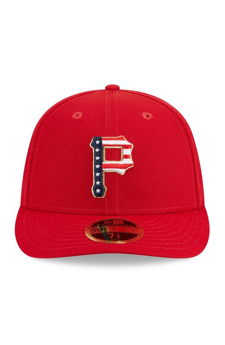 New Era Men's New Era  Red Pittsburgh Pirates 2023 Fourth of July Low Profile 59FIFTY Fitted Hat, Alternate, color, Red