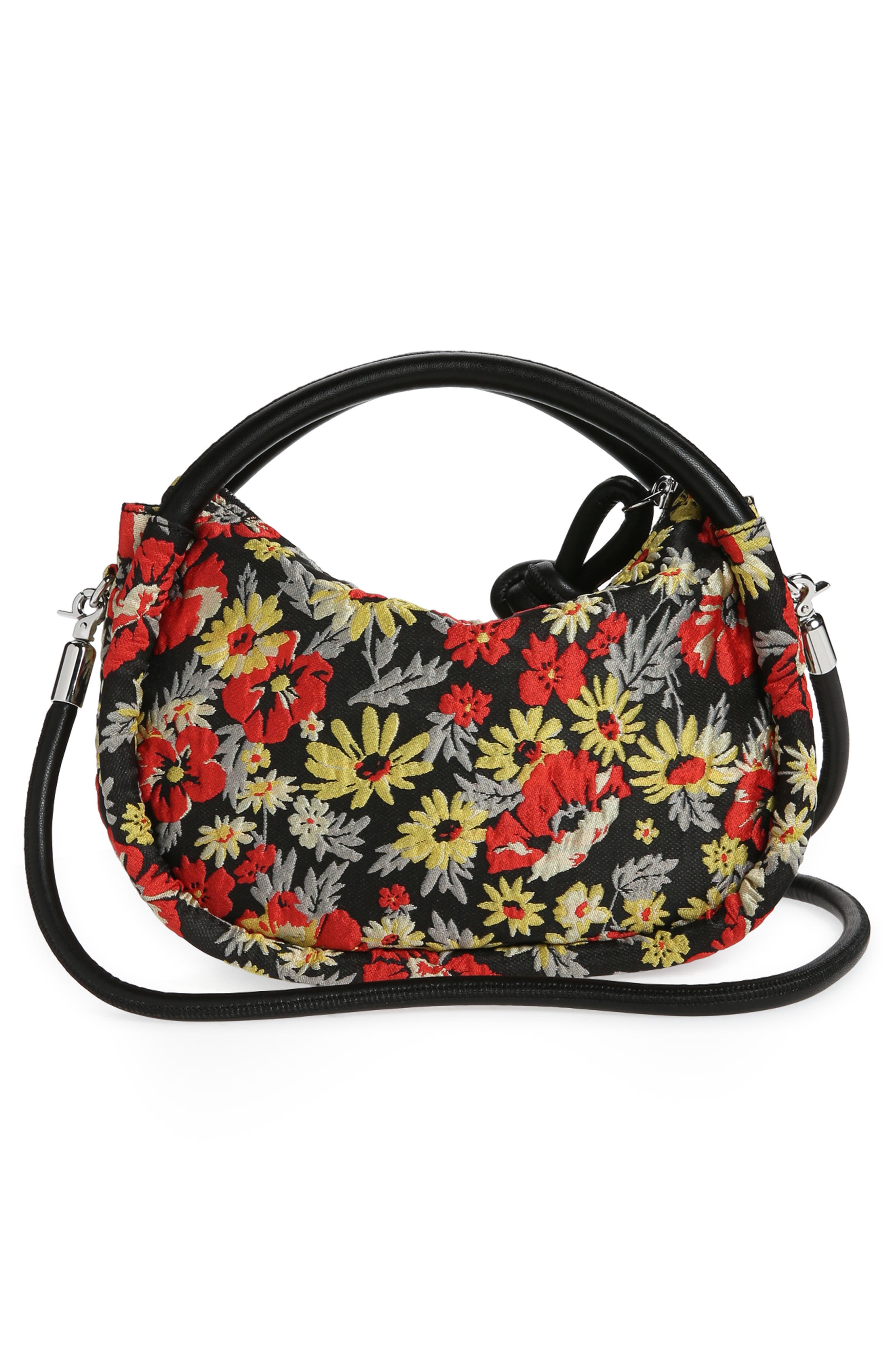 Ganni Mini Floral Knot Bag, Alternate, color, 