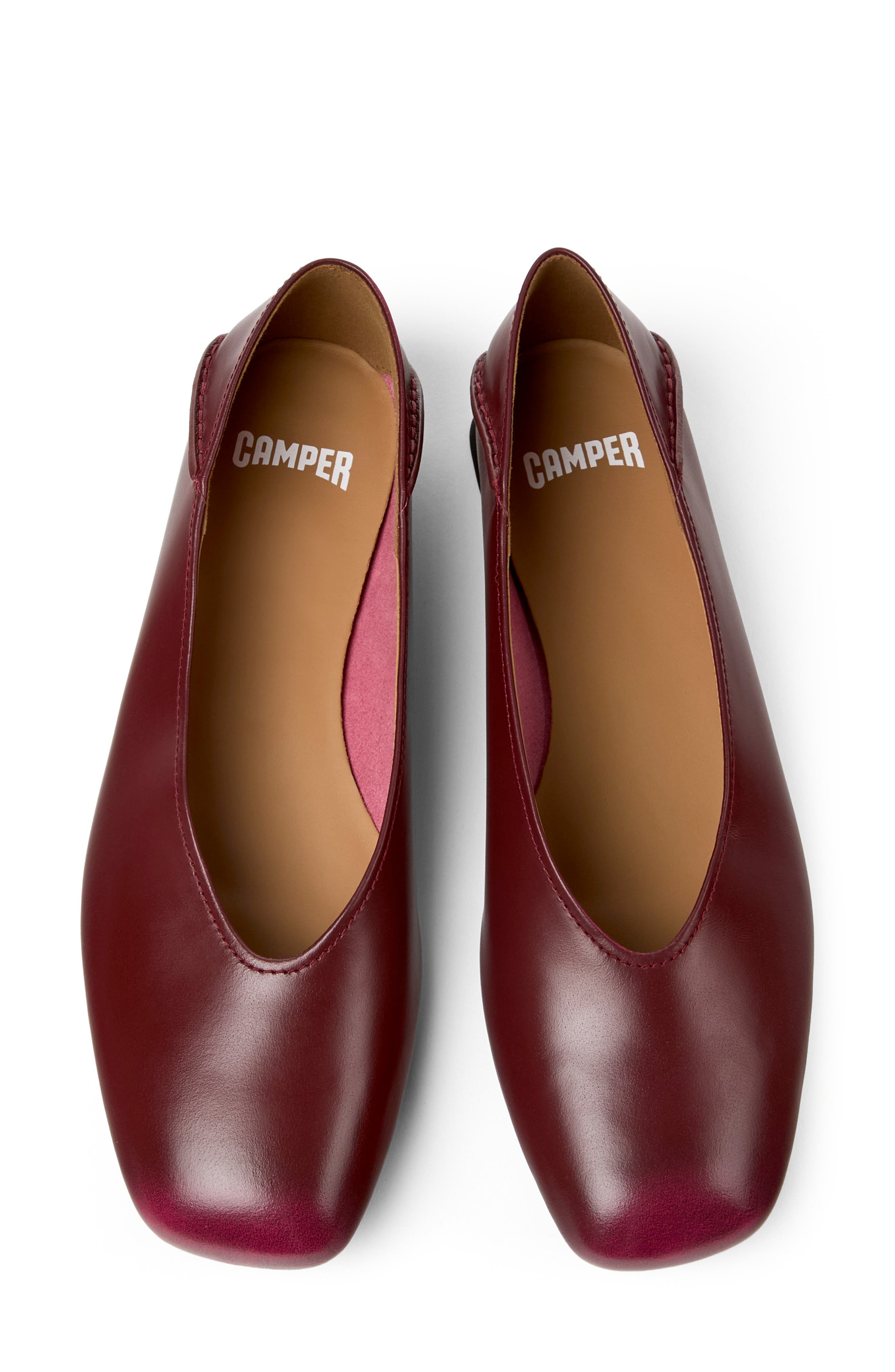 Casi Myra Ballerina Flat, Alternate, color, BURGUNDY