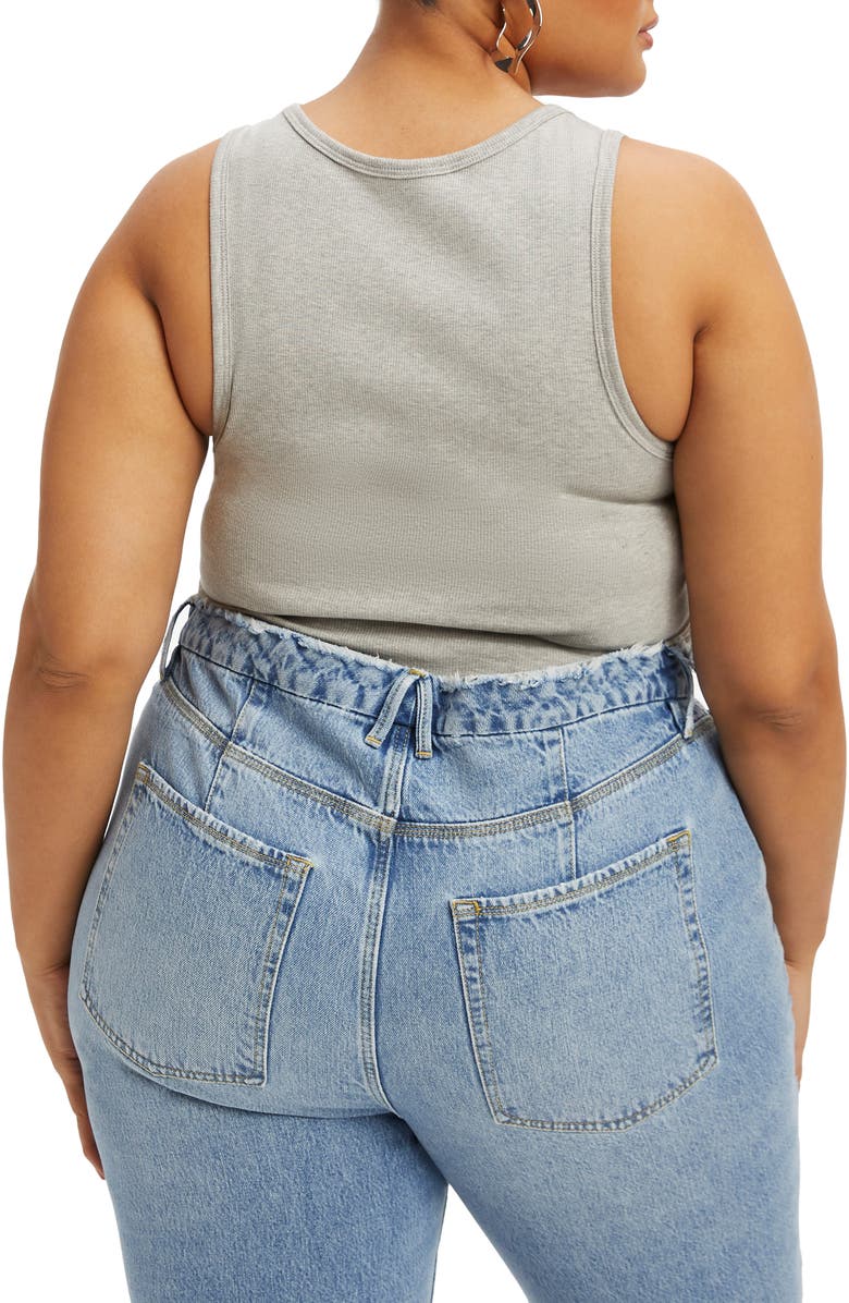 Fitted Rib Scoop Neck Tank