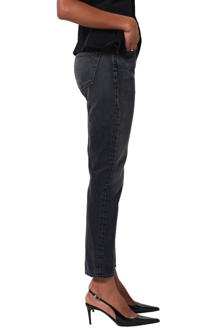 Blaine High Waist Ankle Straight Leg Jeans, Alternate, color, VINTAGE BLACK