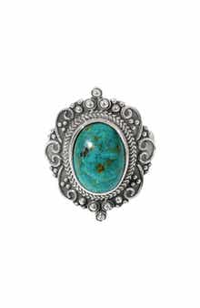 Chrysocolla Silver Plated Ring