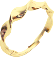 Spero London Helical Sterling Silver Ring Lightly Twisted Ring