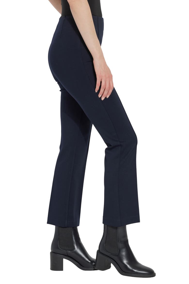 'Lyssentials Elysse Ankle Ponte Pants, Alternate, color, MIDNIGHT