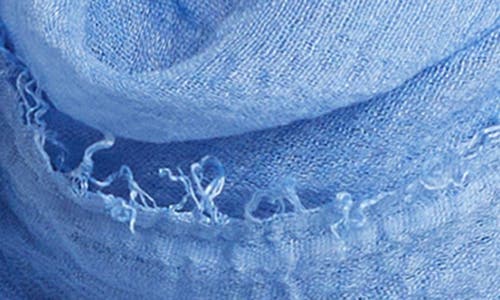 Melrose And Market Frayed Trim Scarf In Blue Provence