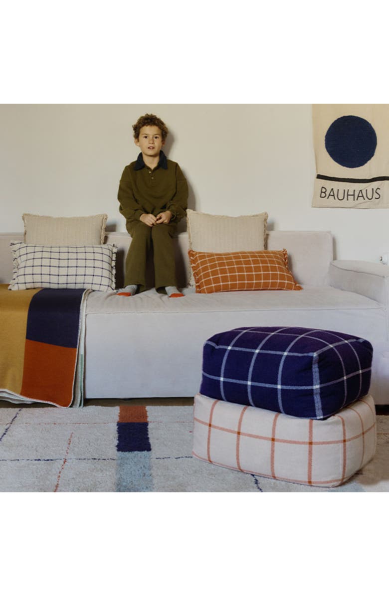 Lorena Canals Pouf Geo Block, Alternate, color, Natural, Terracota