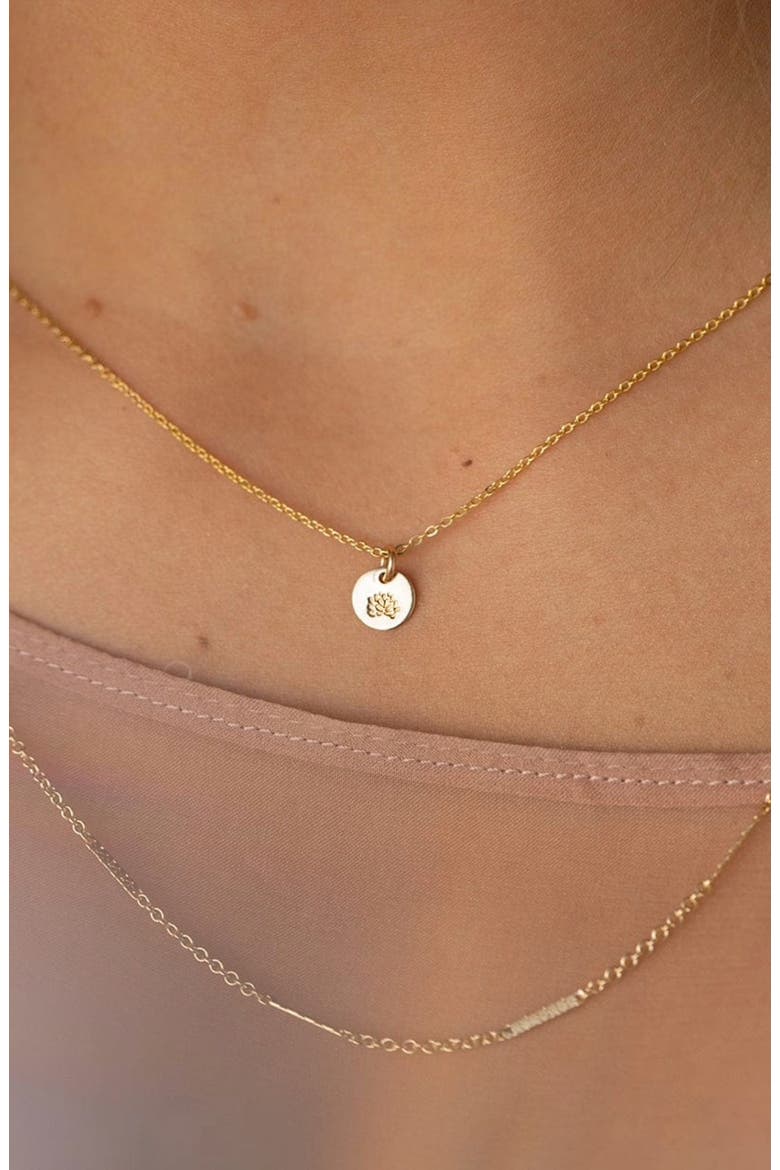 November Birth Flower Necklace, Alternate, color, Silver