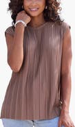 LASCANA Pleated Cap Sleeve Top