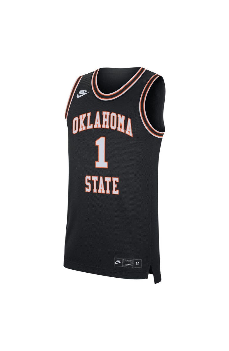 Nike Men's Nike #1 Black Oklahoma State Cowboys Retro Replica Basketball Jersey, Alternate, color, Black