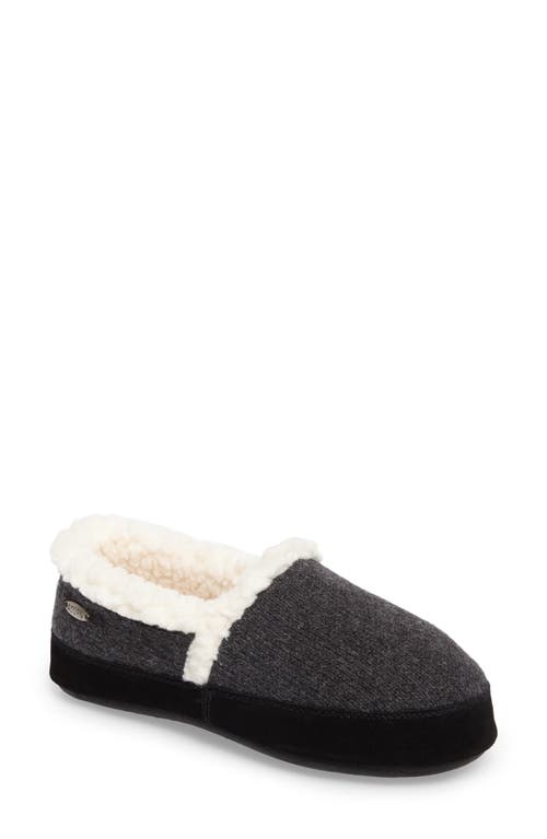 Acorn Moc Ragg Slipper in Dark Charcoal Heather 