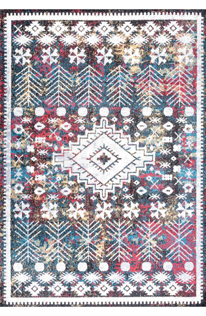 JONATHAN Y Dhiya Distressed Kilim Area Rug, Main, color, Multi