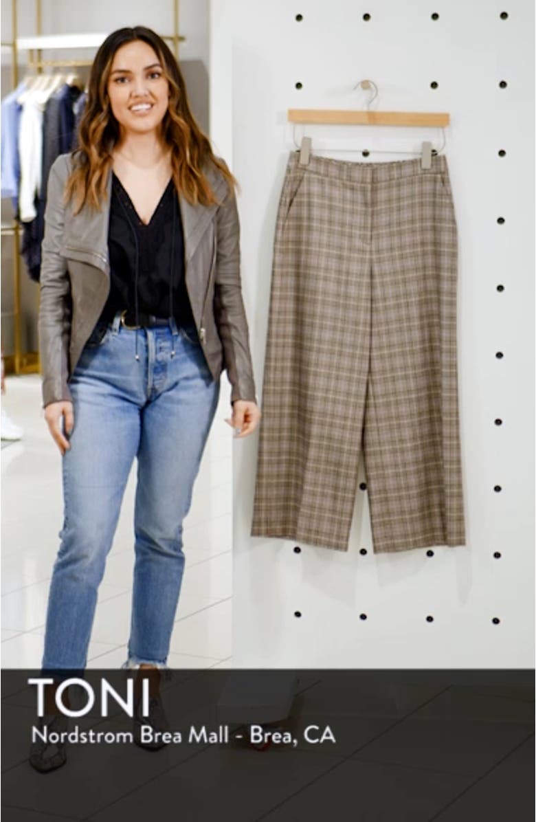 Plaid Wide Leg Crop Pants, sales video thumbnail