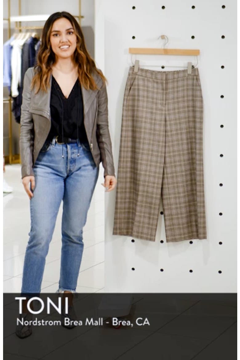 Plaid Wide Leg Crop Pants video