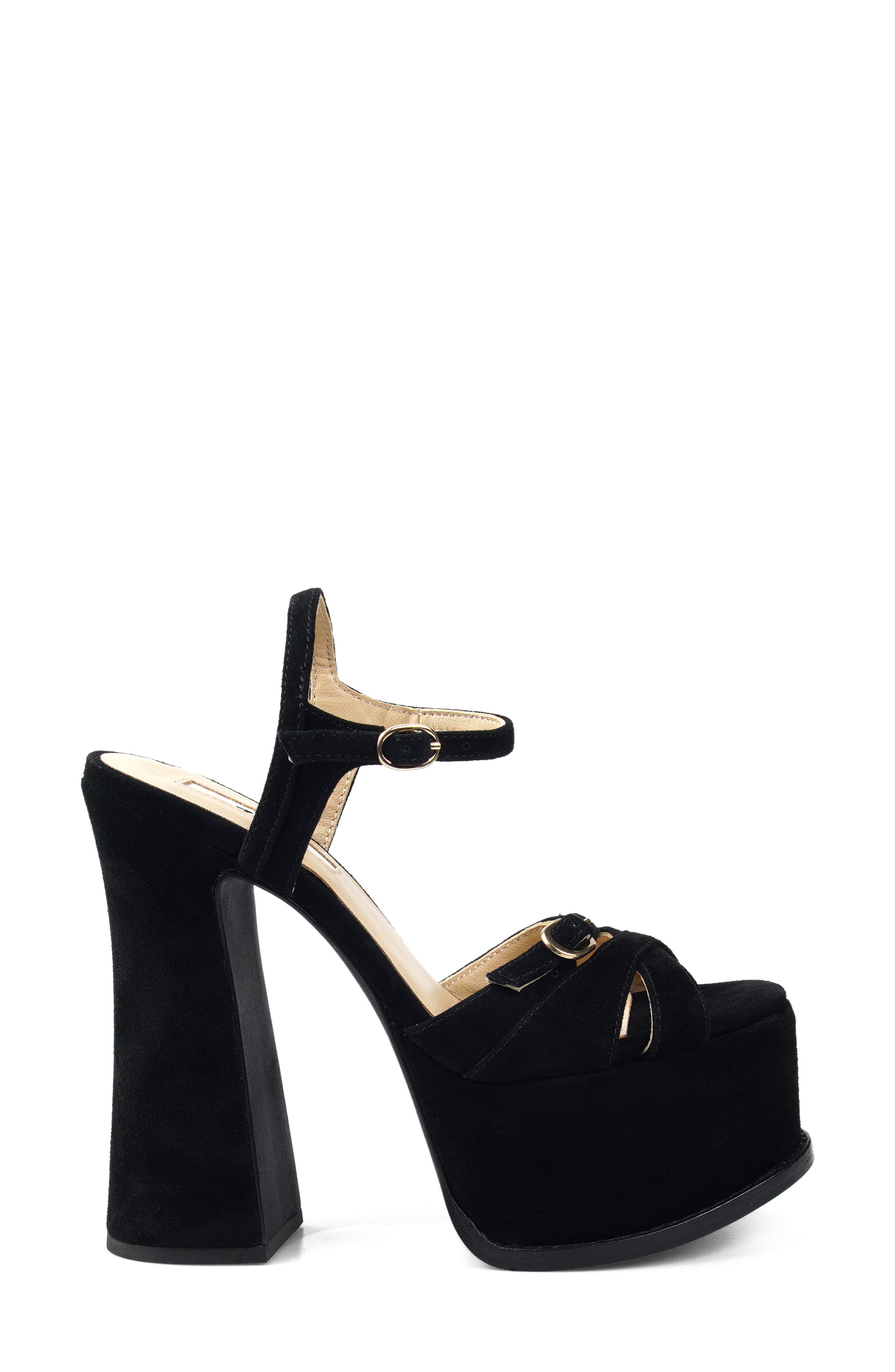 Harbor Ankle Strap Platform Sandal, Alternate, color, BLACK SUEDE