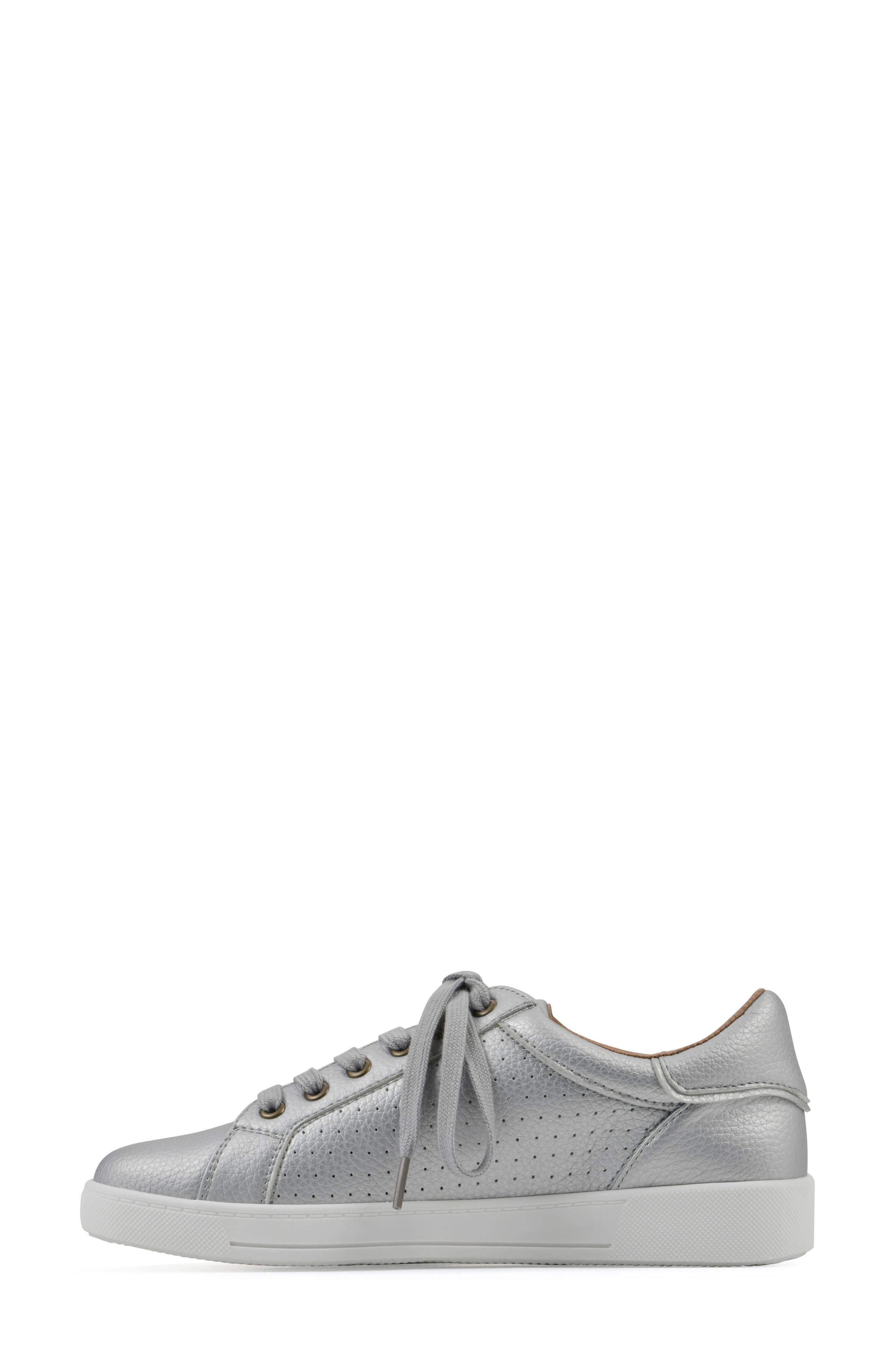 White Mountain Footwear Uniform Sneaker, Alternate, color, Silver Smooth
