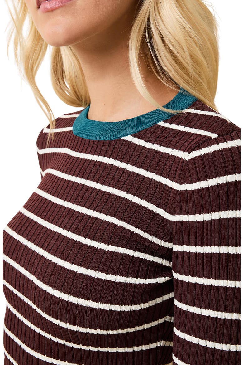 Dora Rib Crop Top, Alternate, color, RAISIN BROWN