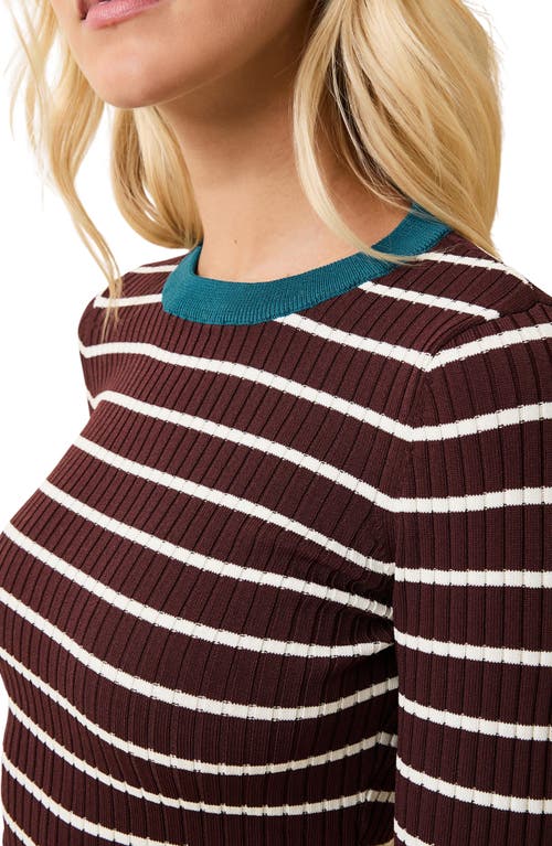 Solid & Striped Dora Rib Crop Top In Brown