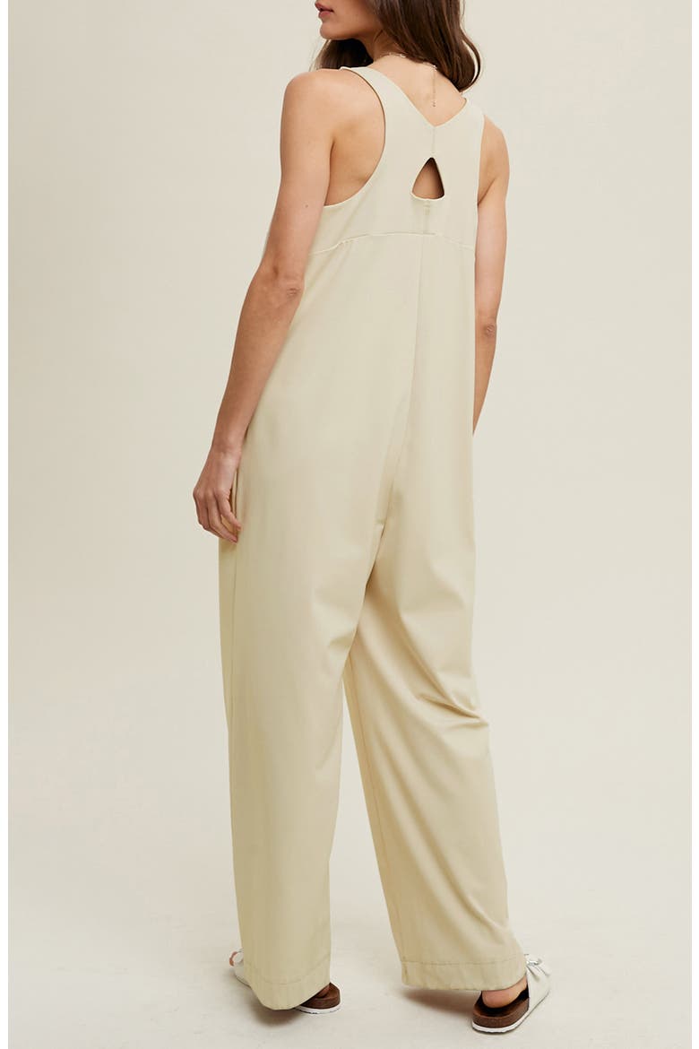Square Neck Sleeveless Scuba Jumpsuit, Alternate, color, OAT MILK