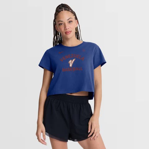 Women's Nike Royal Venezuela Baseball 2026 World Baseball Classic Mod Cropped T-Shirt