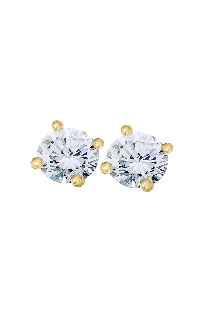 Bliss Diamond VVS 2 Ct 14k Gold Moissanite Screw Back Studs 6mm, Main, color, 14K Yellow Gold