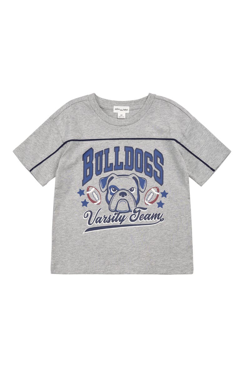 Kids' Bulldog Varsity Team Graphic T-Shirt, Main, color, MEDIUM HEATHER GREY