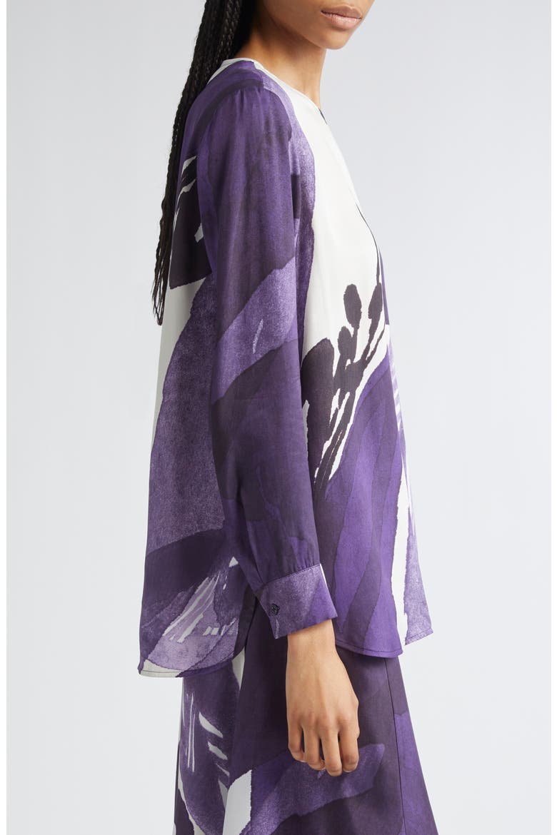 Kovertaa Kylm Nkukka Floral Top, Alternate, color, VIOLET, OFF WHITE