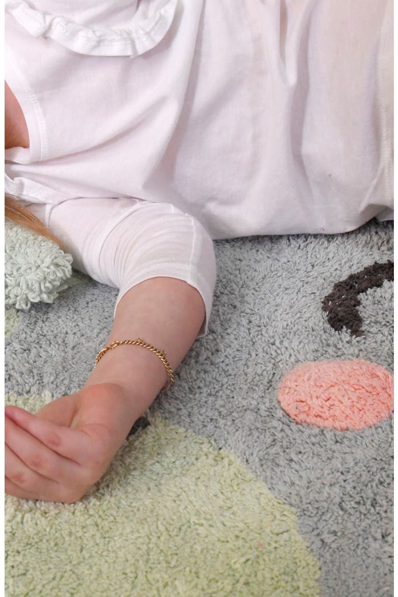 You're My Sunshine Washable Cotton Blend Rug, Alternate, color, BLUE
