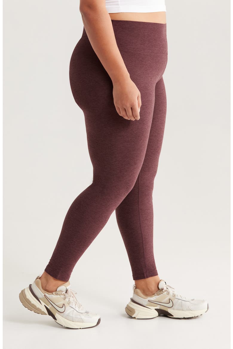 Renew High Waist Leggings, Alternate, color, BURGUNDY FUDGE MELANGE