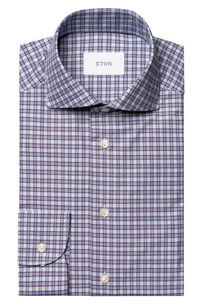 Contemporary Fit Check Shirt, Alternate, color, MEDIUM PURPLE