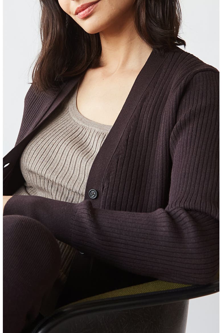 Oxford Cardigan, Alternate, color, Acai