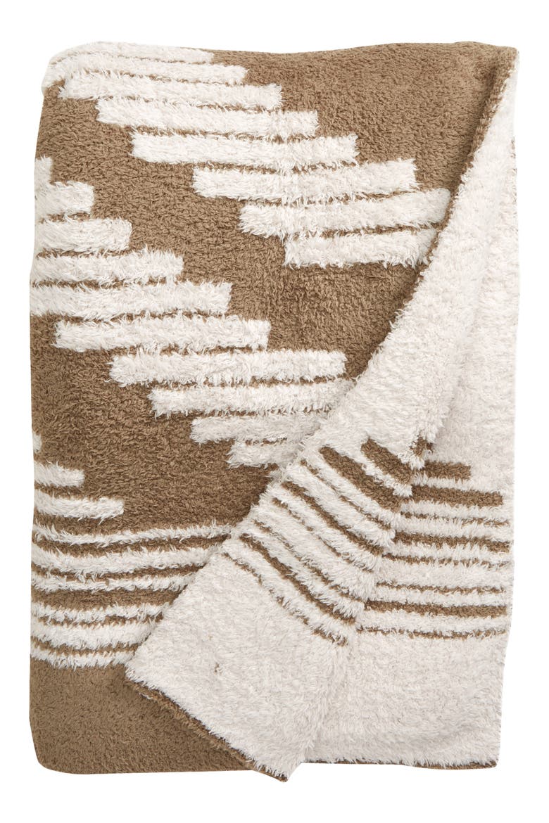 CozyChic™ Textured Patterned Throw Blanket, Main, color, MOSS/ ALMOND